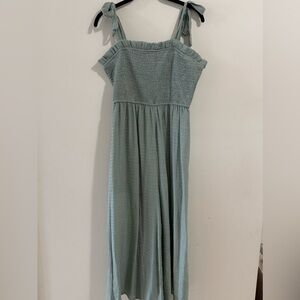 Altar'd State Sage Green Smocked Romper